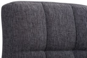 Conjunto de 2 bancos de bar Peru em tecido e com estrutura cromada 46 x 94-114 x 47 cm Cinzento