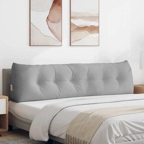vidaXL Travesseiro para Costas Cinza Nuvem 180 x 24 x 50 cm tecido