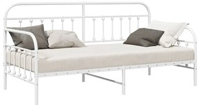 Estrutura de cama vidaXL Branca 90x190 cm Aço