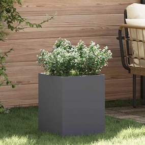 vidaXL Vaso de Jardim Antracite 50 x 32 x 40 cm Aço laminado a frio