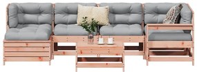 7 pcs conjunto sofás jardim madeira abeto-de-douglas