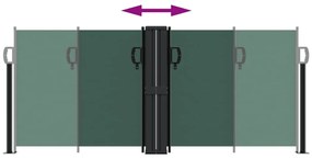 Toldo lateral retrátil 100x600 cm verde-escuro
