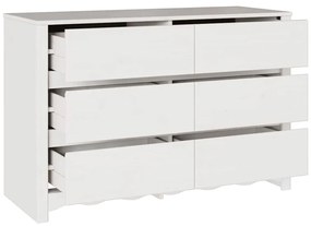 Cômoda "DRAMMEN" Branca 111x43x73,5 cm Madeira Sólida Pinus