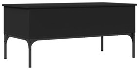 Mesa de centro 100x50x45 cm derivados de madeira/metal preto
