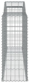 Cestos gabião arqueados 8pcs 300x50x120/140cm ferro galvanizado