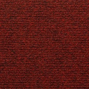 Tapetes de escada 10 pcs 65x21x4 cm agulhado bordô