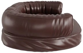 Cama p/ cães espuma ergonómico 75x53 cm couro artific. castanho