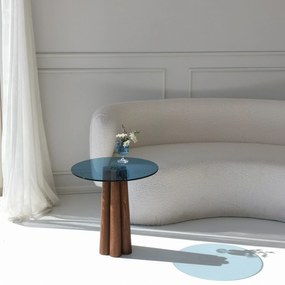 Mesa de Centro Thales – Azul Nogueira – 50x50x50 cm