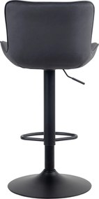 Conjunto de 2 bancos de bar Linus Veludo preto