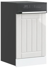 Painel máquina lavar louça derivados madeira branco brilhante