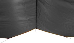 Lona de campismo 300x294 cm impermeável cinzento e laranja