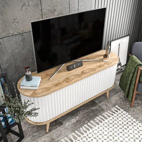 Móvel TV Stor – Carvalho Oud Branco – 140 cm x 43 cm x 64 cm