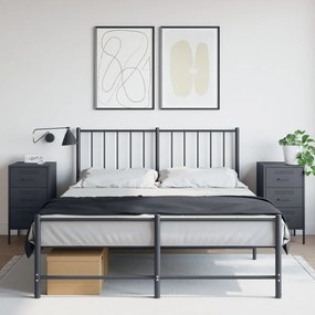 vidaXL Mesas de cabeceira 2 pcs 36x39x68 cm aço antracite