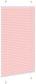 Rosa Plissada Cega 75x100 cm Largura Tecido 74,4 cm Poliéster