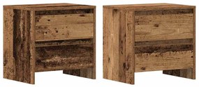 Cômoda de Canto 2 pcs Madeira Antiga 45x34x44,5 cm Madeira Engenharia