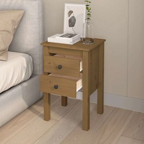 Mesa de cabeceira 40x35x61,5 cm pinho maciço castanho mel
