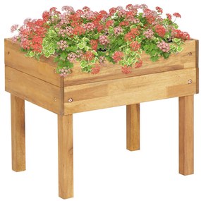 Vaso de jardim elevado 50x40x45 cm madeira acácia maciça