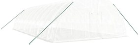 Estufa com estrutura de aço 72 m² 12x6x2,85 m branco