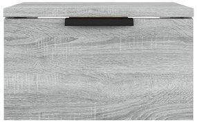 Mesa de cabeceira de parede 34x30x20 cm cinzento sonoma