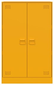 Aparador 67x39x107 cm aço amarelo mostarda