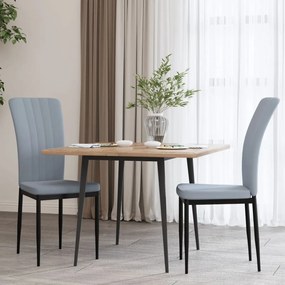326093 vidaXL Cadeiras de jantar 2 pcs veludo cinzento-claro