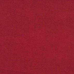 Sofá-cama 2 lugares com duas almofadas veludo vermelho tinto