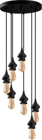 Candeeiro Chandelier Alaaddin – Preto – 44 x 44 cm