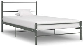 Estrutura de cama 90x200 cm metal cinzento
