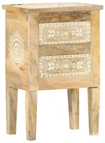 Mesa de cabeceira pintada à mão 40x30x60 cm mangueira maciça