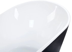 Banheira autónoma em acrílico preto 160 x 76 cm ANTIGUA Beliani