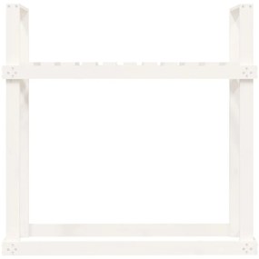Suporte para lenha 110x35x108,5 cm pinho maciço branco