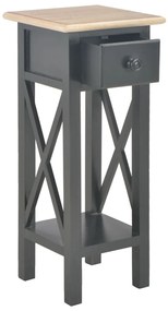 Mesa lateral 27x27x65,5 cm madeira preto