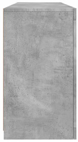 Aparador com luzes LED 163x37x67 cm cinzento cimento