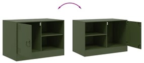 Móveis de TV 2 pcs 67x39x44 cm aço verde azeitona