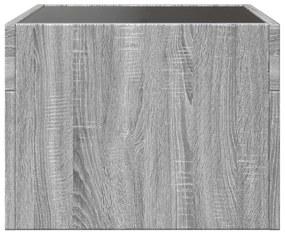 Mesa de centro luzes LED Infinity 40x40x30 cm cinzento sonoma