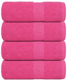 Toalhas de bidé 4 pcs 30x50 cm 360 gsm 100% algodão rosa