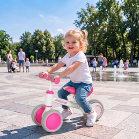 Bicicleta de Equilíbrio para Bebé, 51 x 22 x 36 cm, Assento Ajustável, Rosa