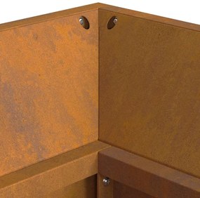 Fogueira vidaXL com Armazenamento de Toras 160x45x35 cm Aço Envelhecid