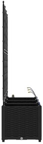 Jardineiras de Jardim 1 pc Preto 120 x 40 x 142 cm Plástico