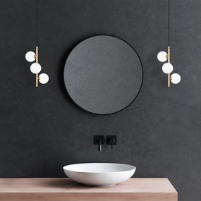 Candeeiro Chandelier Domino – Dourado – 36 x 36 x 46 cm
