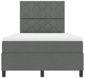 Cama Box com Colchão Cinza Escuro 120x200 cm Tecido