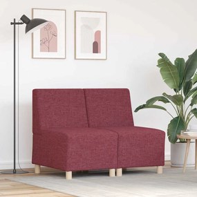vidaXL Cadeira de Sofá Cinza Claro 55 cm em Tecido 2 pcs Vermelho