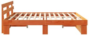 Estrutura da Cama Castanho 180 x 200 cm Madeira de pinho maciça