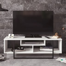 Móvel TV Asal – Branco e Preto – 119,4 x 40,2 x 35,2 cm