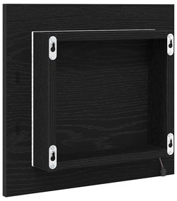 Espelho de Casa de Banho Carvalho Preto 40x8.5x37 cm Madeira Engenhari