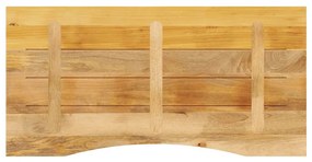 Tampo de mesa com curva 140x50x2,5 cm mangueira áspera maciça