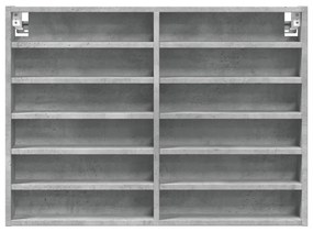 Armário vitrine 80x8,5x58 cm derivados de madeira cinza cimento