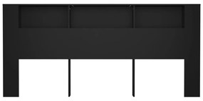 Armário de cabeceira 220x18,5x104,5 cm preto