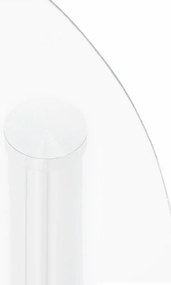 Mesa de apoio c/ duas prateleiras 38cm vidro temp. transparente