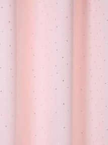 Agora -15%: Cortinado opaco, Estrelas de prata rosa claro estampado